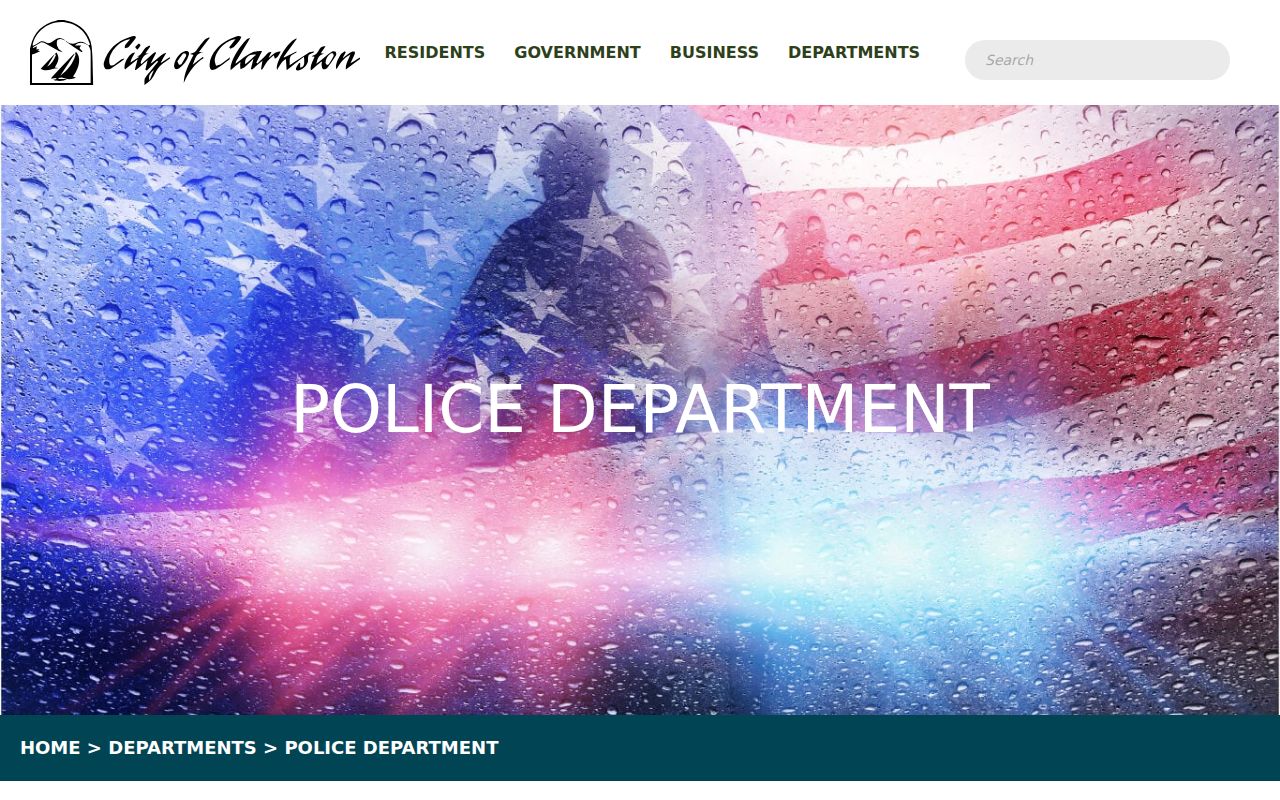 Clarkston Police Department building for criminal record requests